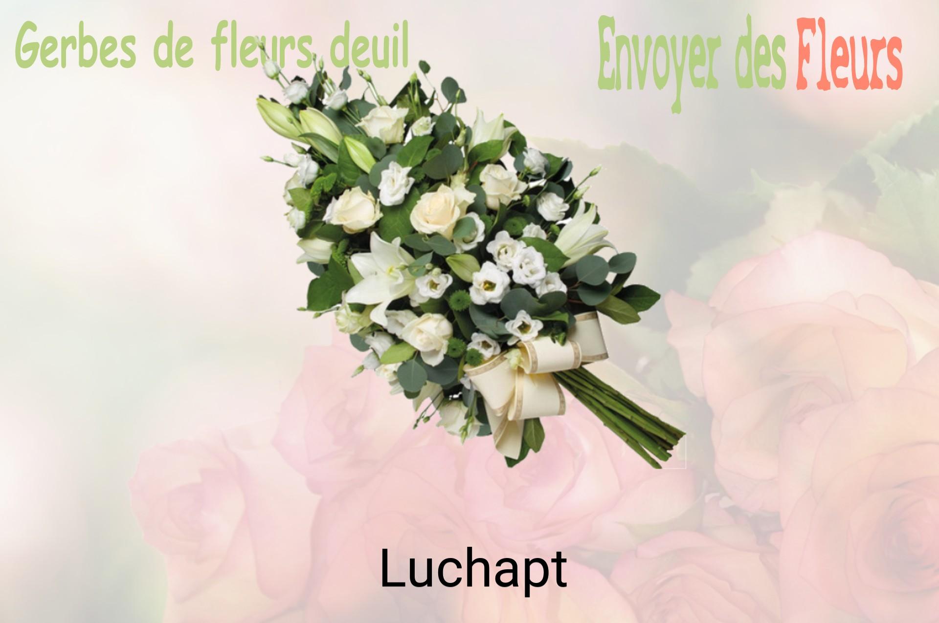 Gerbe de fleurs de deuil livrée à Luchapt